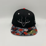 Red Hibiscus Snap Back